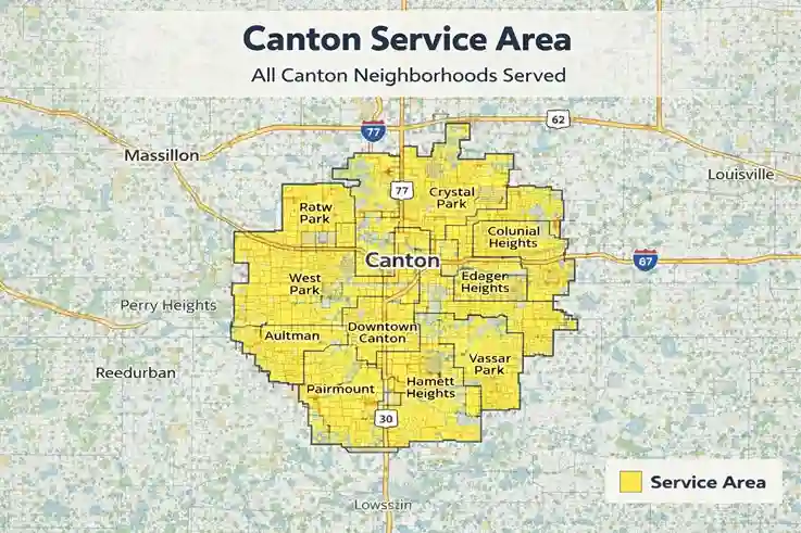 Dumpster rental service areas across Canton - We serve all neighborhoods